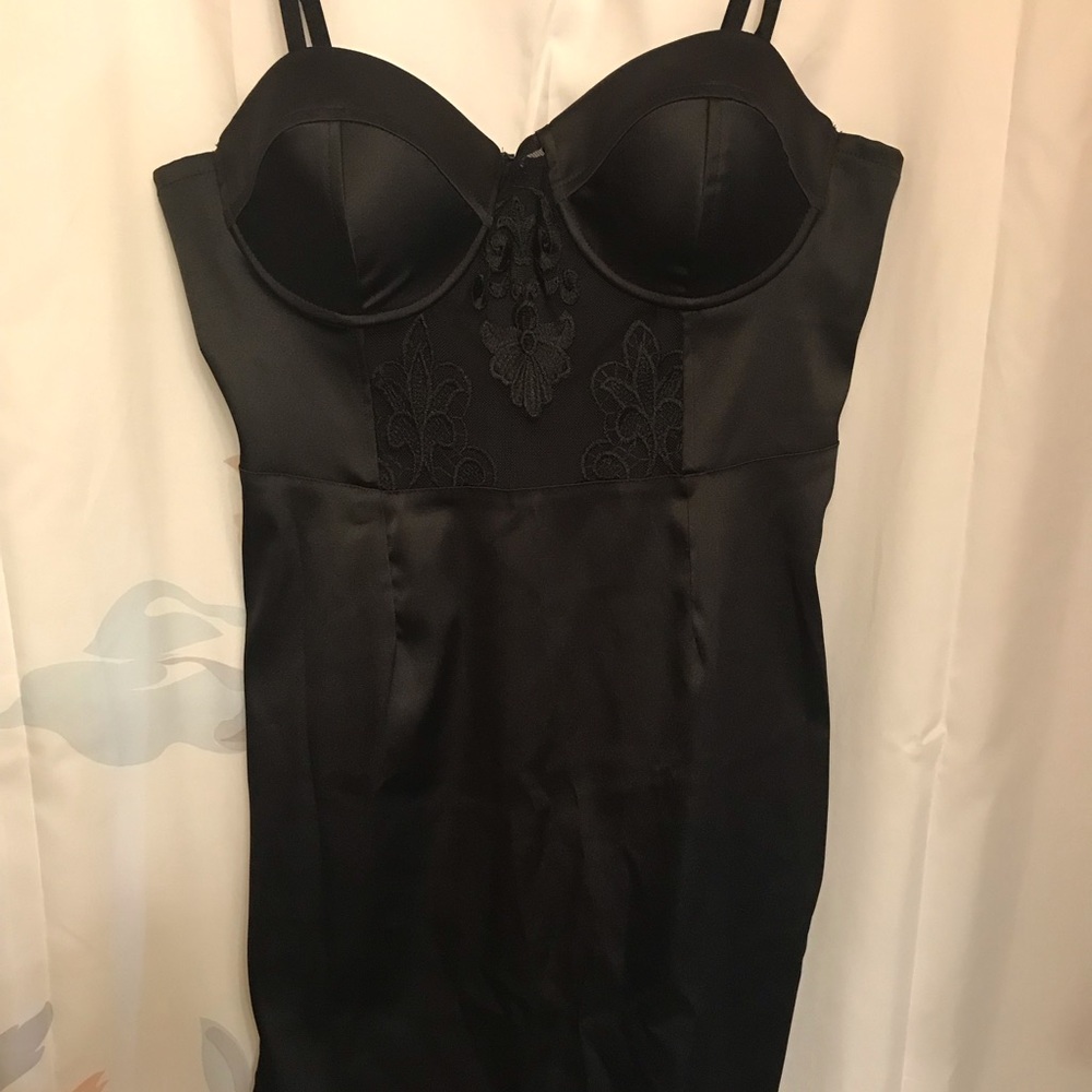 Black Lace Cup Dress